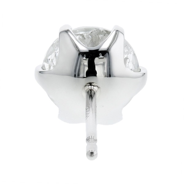 ダイヤモンド ピアス 片耳用 一粒 1.2ct I1 H FAIR プラチナ