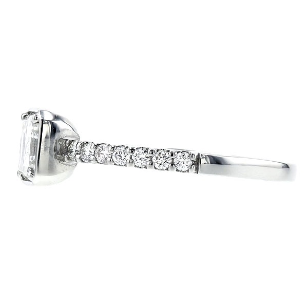 ダイヤモンド リング 0.9ct F SI1 エメラルドカット プラチナ