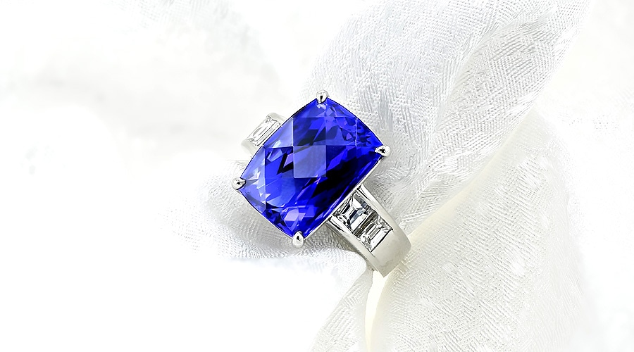 タンザナイト リング 11ct プラチナ 第三者機関 鑑別書付 【R】