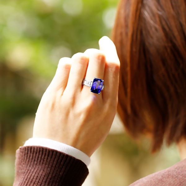 タンザナイト リング 11ct プラチナ 第三者機関 鑑別書付 【R】