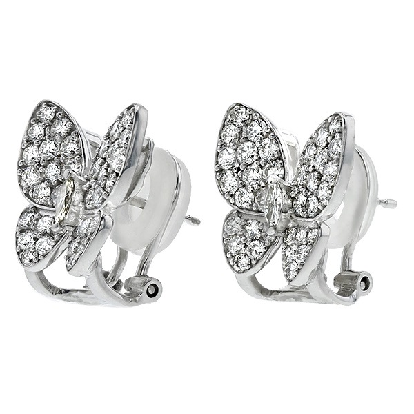 ダイヤモンド ピアス 2ct(Total) G～Iクラス VVS～SIクラス プラチナ 
