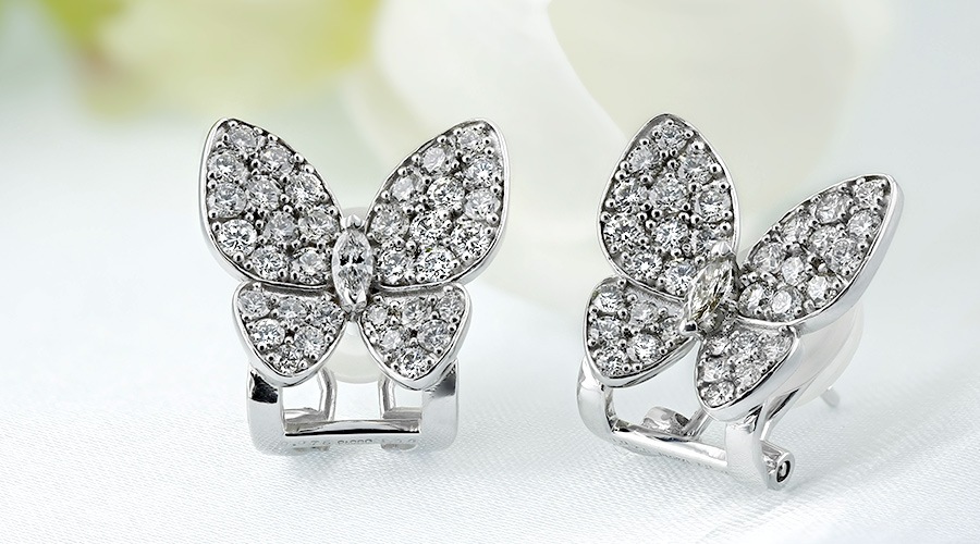 ダイヤモンド ピアス 2ct(Total) G～Iクラス VVS～SIクラス プラチナ 