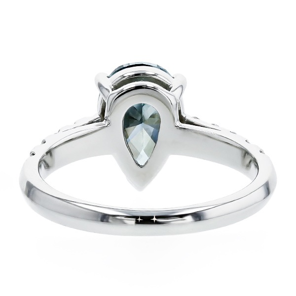ブルーダイヤモンド リング 1.6ct FANCY DEEP GREEN BLUE VS2
