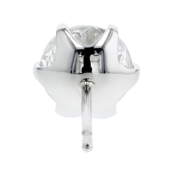 ダイヤモンド ピアス 一粒 片耳用 1ct F I1 FAIR プラチナ 中央宝石