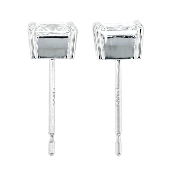 ダイヤモンド ピアス 1ct(Total) D VVS1～2 プリンセスカット
