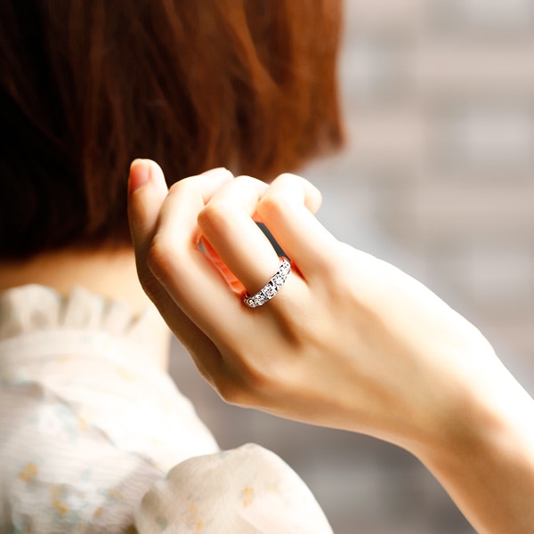 ダイヤモンド ハーフエタニティ リング 1.5ct(Total)/7石 D VVS1 3EX