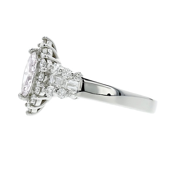 ピンクダイヤモンド リング 0.6ct LIGHT PINK VS2 マーキス