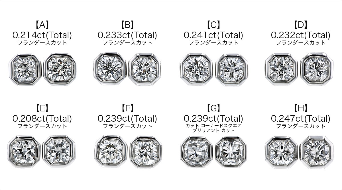 ダイヤモンド ピアス 一粒 0.2ct(Total) D～K VVS2～I1 フランダース 