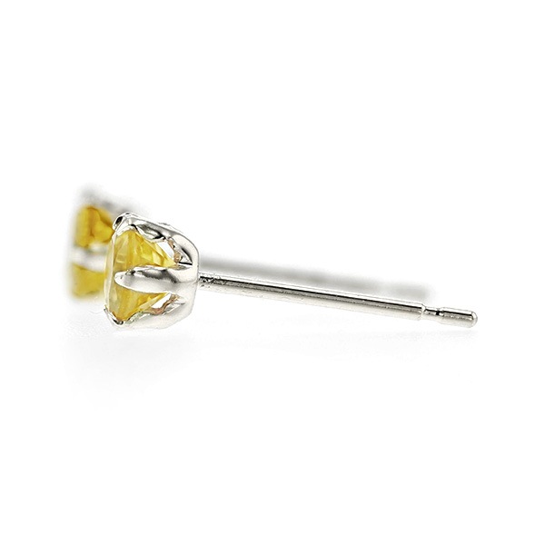 イエローサファイア ピアス 0.30～0.60ct(Total) ラウンドカット