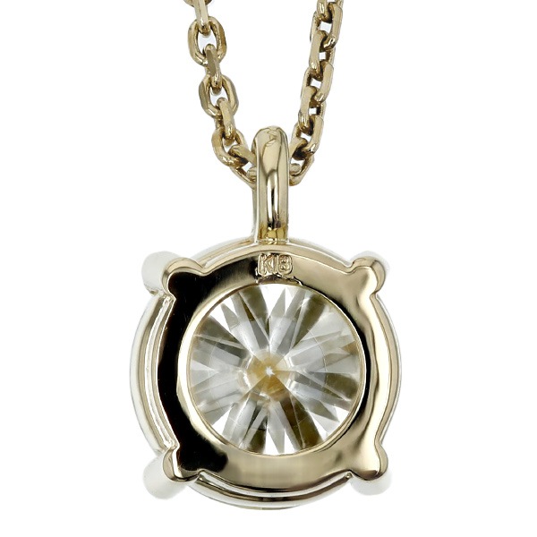 ダイヤモンド ネックレス 一粒 1ct VERY LIGHT YELLOW IF 3EX H&C 18金 