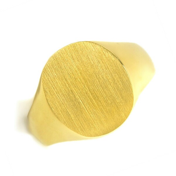 縦小判(大) 印台 メンズリング 18金 エメットジュエリー 保証書付 【R