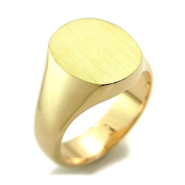 K18縦長印台ゴールドリング18号147K2507