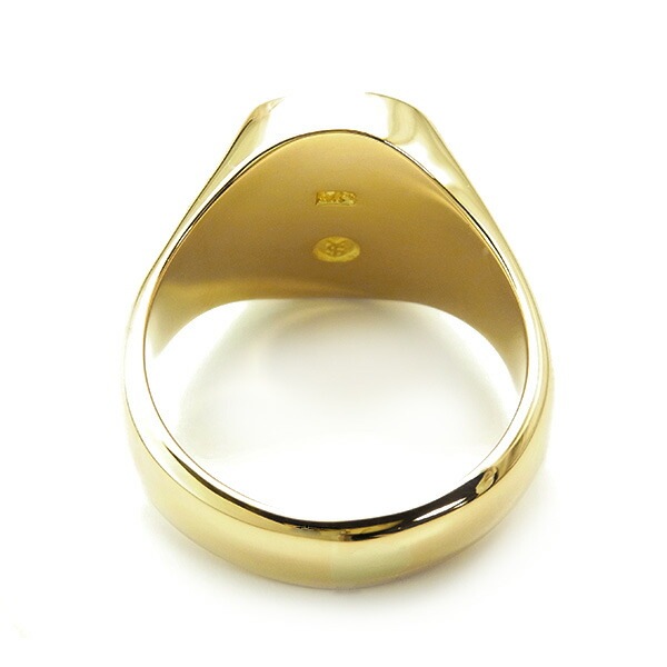 縦小判(大) 印台 メンズリング 18金 エメットジュエリー 保証書付 【R