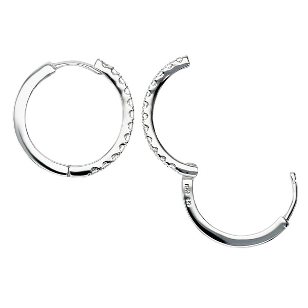 ダイヤモンド フープピアス 0.5ct(Total) F～H VVS～VS EX～VERY GOOD
