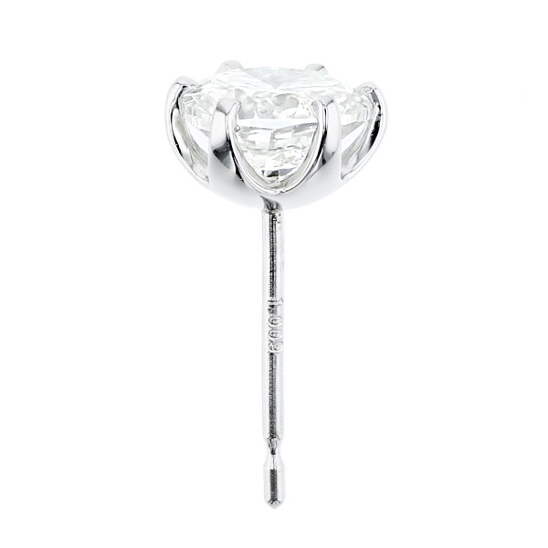 ダイヤモンド ピアス 片耳用 1ct H I1 FAIR プラチナ 中央宝石研究所