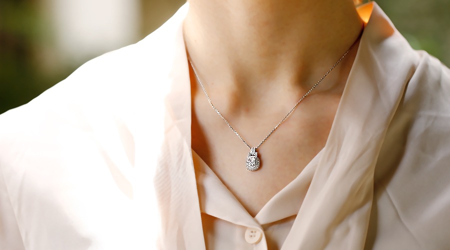 ダイヤモンド ネックレス 1ct D IF クッションモディファイド