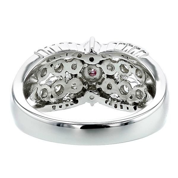 ピンクダイヤモンド リング 0.071ct FANCY INTENSE PURPLISH PINK VS2