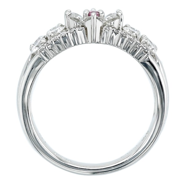 ピンクダイヤモンド リング 0.071ct FANCY INTENSE PURPLISH PINK VS2