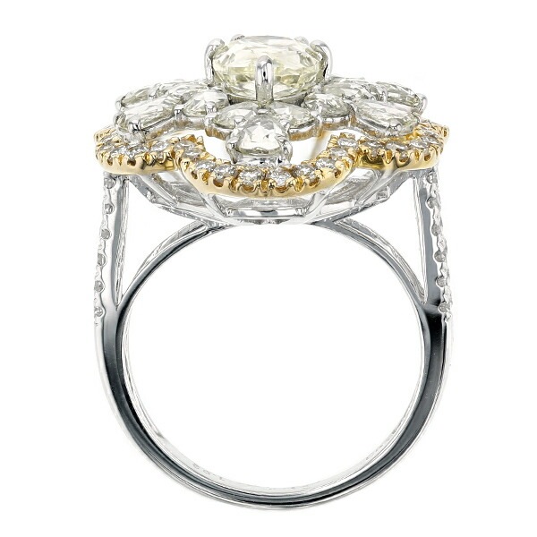 ダイヤモンド リング 1.93ct IF-LIGHT YELLOW(U to V Range) 脇
