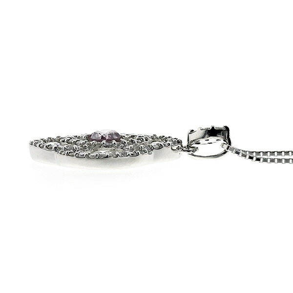 ピンクダイヤモンド ペンダント 0.252ct I2-FANCY INTENSE PURPLE PINK