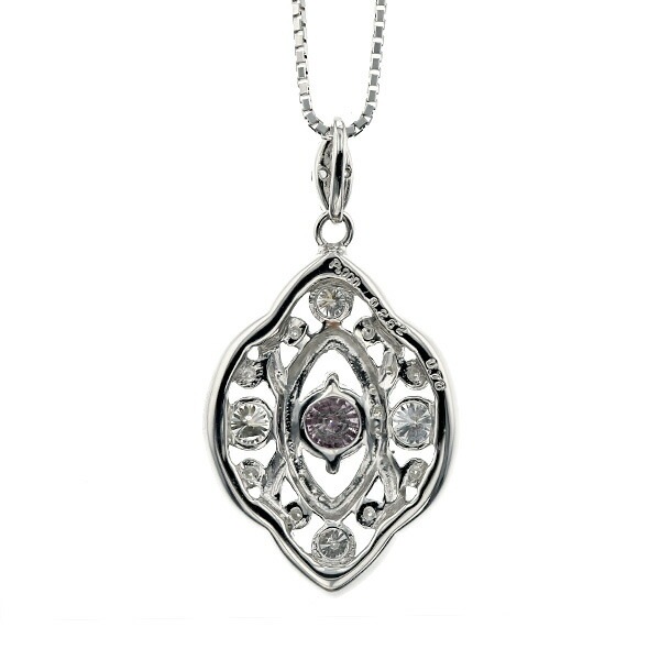 ピンクダイヤモンド ペンダント 0.252ct I2-FANCY INTENSE PURPLE PINK 