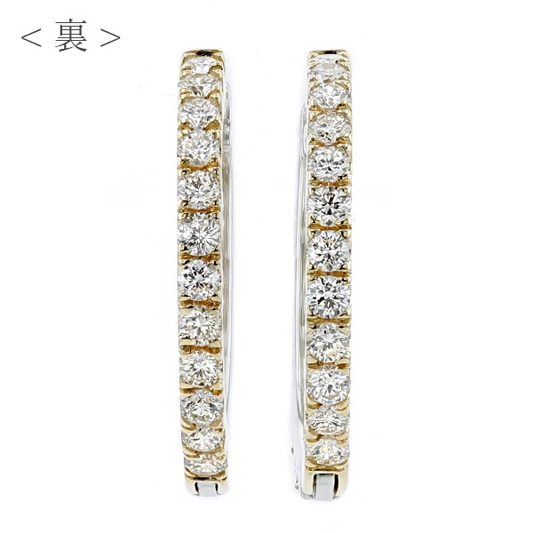 pt900 ダイヤモンドフープピアス　1ct 楽天市場】Pt900/K18PG【0.30ct】ダイヤモンド フープピアス