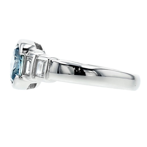 ブルーダイヤモンド リング 1.1ct FANCY DEEP GREEN BLUE SI1 プラチナ