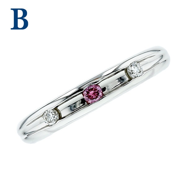ダイヤモンド リング 0.04～0.05ct FANCY VIVID PINK/FANCY VIVID