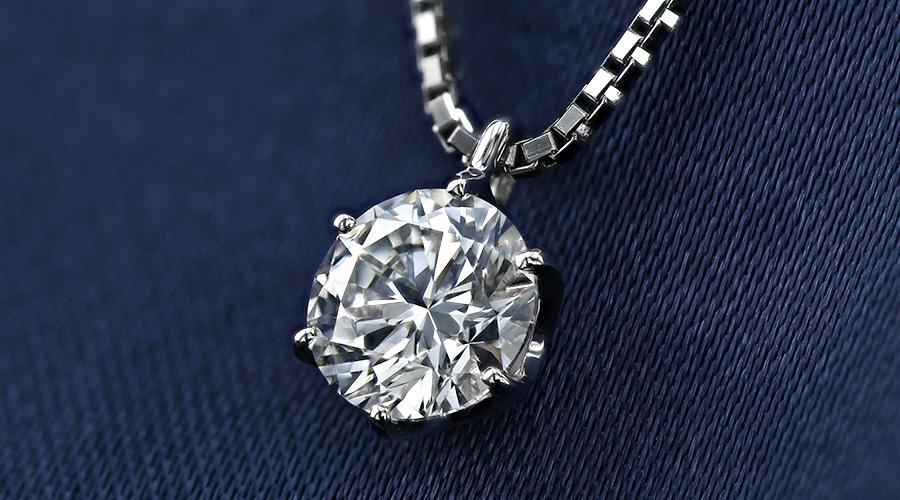 ダイヤモンド ネックレス 一粒 1.000ct F VS1 EX プラチナ 中央
