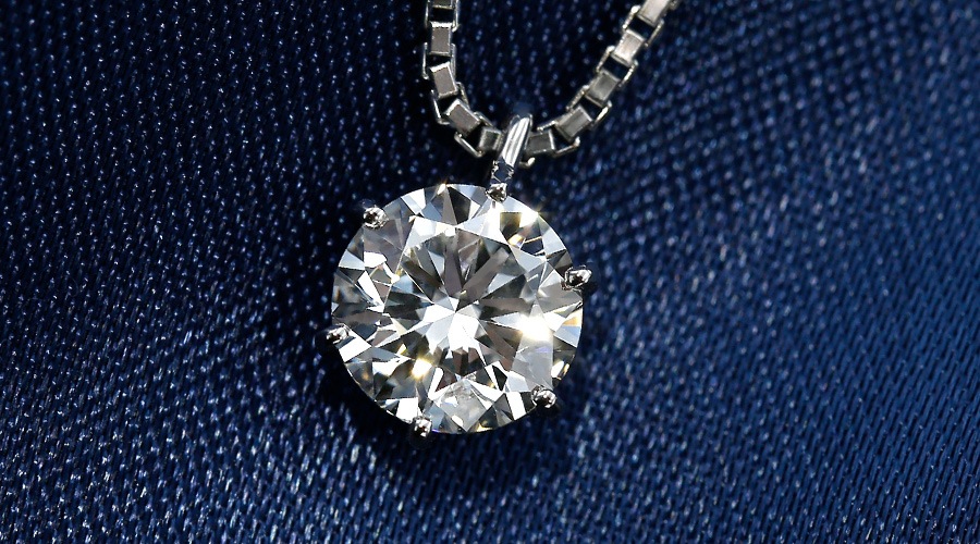 ダイヤモンド ネックレス 一粒 1.000ct F VS1 EX プラチナ 中央
