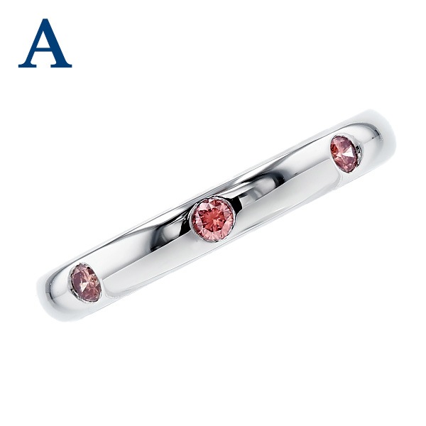 ピンクダイヤモンド リング 0.1ct(Total) FANCY VIVID PINK～FANCY