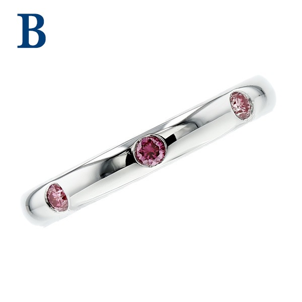 ピンクダイヤモンド リング 0.1ct(Total) FANCY VIVID PINK～FANCY