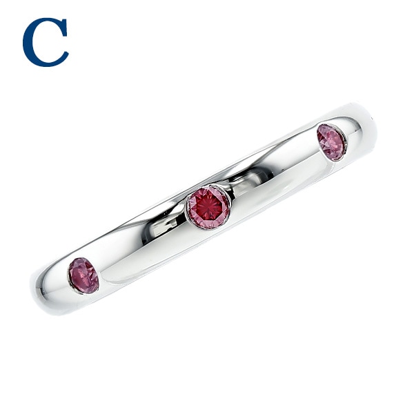 ピンクダイヤモンド リング 0.1ct(Total) FANCY VIVID PINK～FANCY