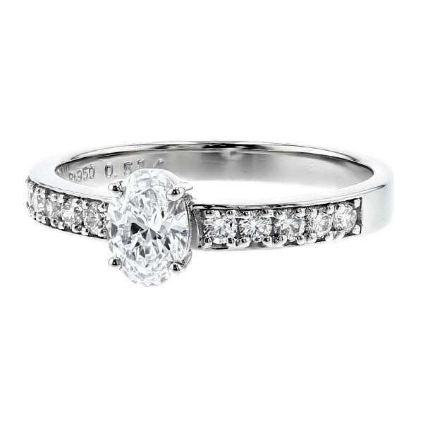 ダイヤモンド リング 0.5ct D FL オーバル ブリリアント カット Type