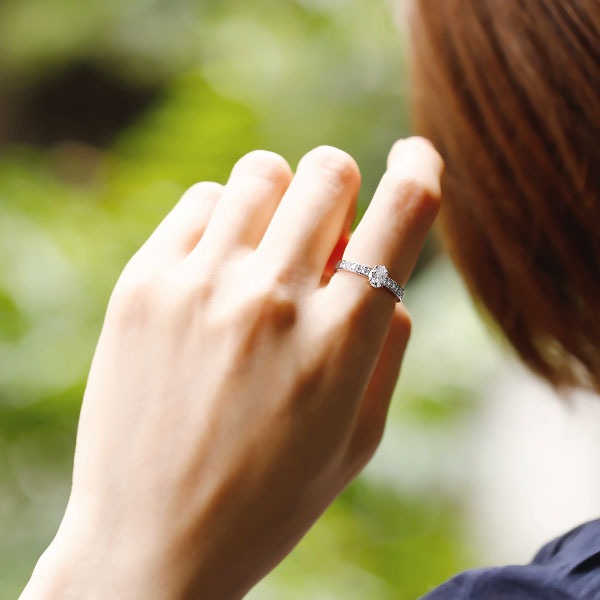 ダイヤモンド リング 0.5ct D FL オーバル ブリリアント カット Type