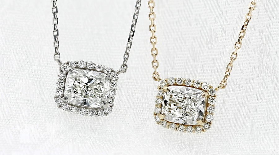 ダイヤモンド ネックレス 一粒 0.7ct G～H IF～VS1 クッション