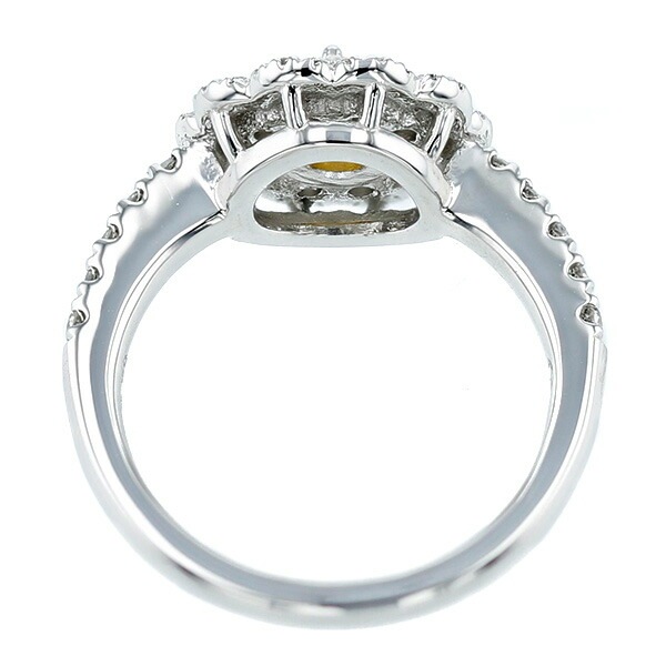 ダイヤモンド リング 0.509ct I1-FANCY VIVID ORANGY YELLOW プラチナ  