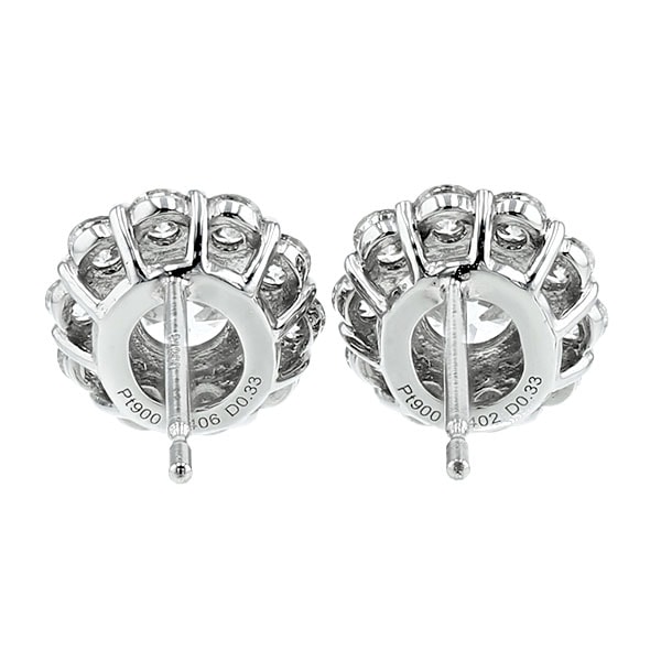ダイヤモンド ピアス 0.8ct(Total) D VVS1～VVS2 3EX H&C プラチナ