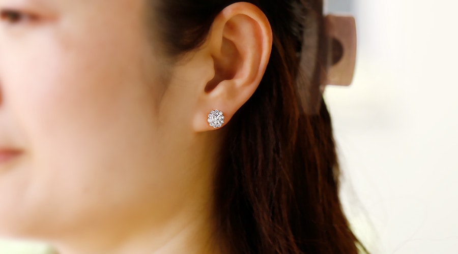 PT天然ダイヤモンドピアス 計0.8ct 中央宝石研究所 ダイヤモンド ピアス 0.8ct(Total) D VVS1～VVS2 3EX H&C プラチナ