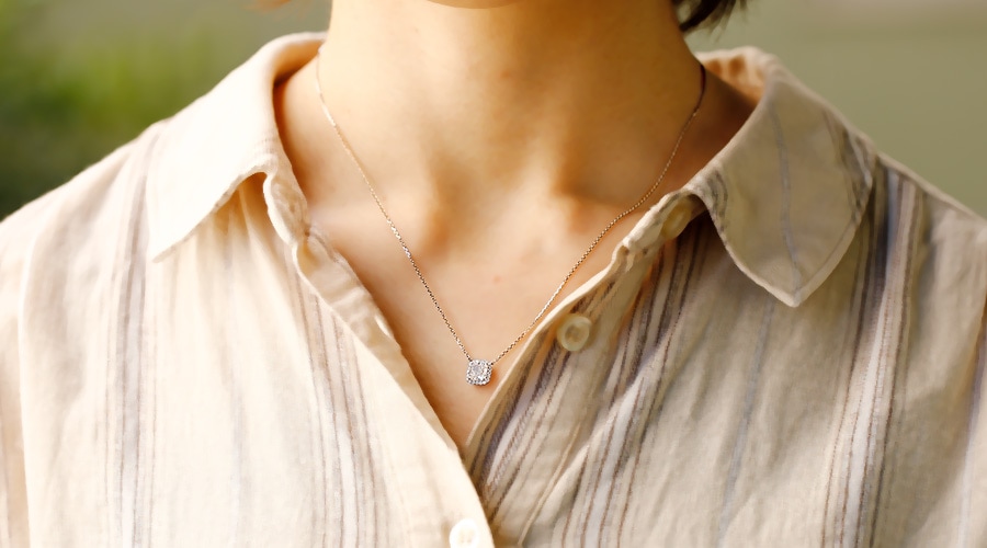 ダイヤモンド ネックレス 1ct D IF クッション モディファイド