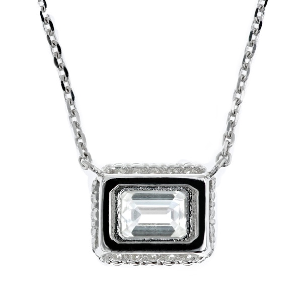 ネックレス ダイヤモンド ネックレス 一粒 0.604ct F VVS2 脇石0.10ct(Total