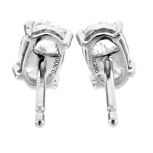 専用JH279★高級 ダイヤモンド0.718ct pt ピアス CGLソ付 ダイヤモンド ピアス 0.590ct(Total) F SI1 オーバル プラチナ