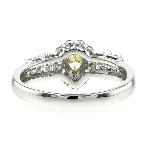 イエローダイヤモンド リング 0.125ct SI2-FANCY VIVID YELLOW 