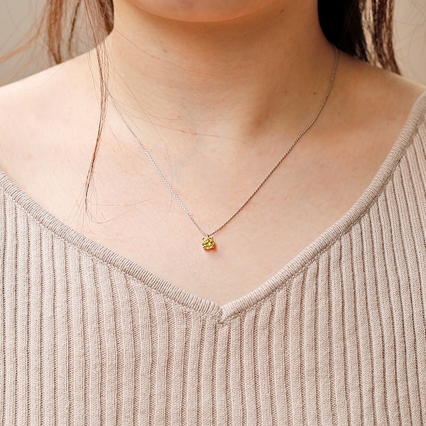 イエローダイヤモンド ネックレス 一粒 1.037ct FANCY YELLOW SI2
