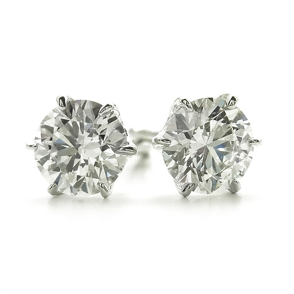 ダイヤモンド ピアス 一粒 0.8ct(Total) F IF 3EX H&C～EX H&C