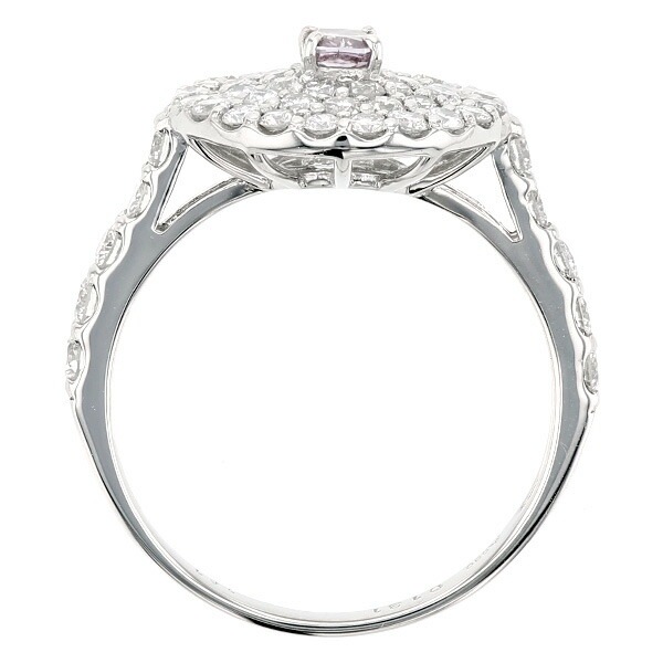 ピンクダイヤモンド リング 0.131ct SI2-FANCY BROWNISH PURPLISH PINK  
