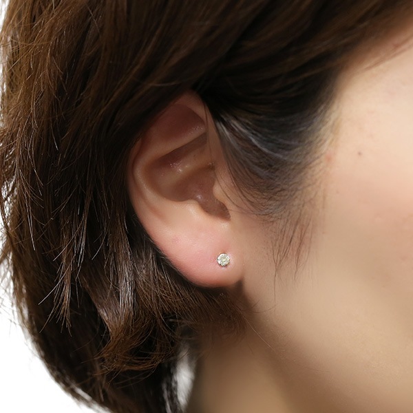 ダイヤモンド ピアス 0.14～0.39ct(Total) Iクラス-LIGHT YELLOW