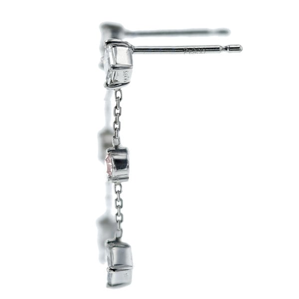 ダイヤモンド ピアス 0.708ct(Total) SI-D~E/FANCY PINK プラチナ 中央宝石研究所 ソーティング付【R】