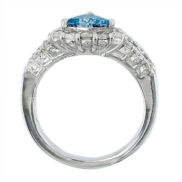 新着＞ブルージルコン 5.0ct ダイヤモンド 0.5ct プラチナ