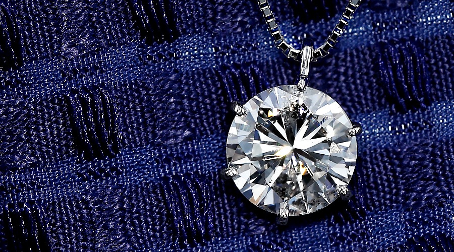 ダイヤモンド ネックレス 一粒 1.8ct G I1 GOOD プラチナ 中央宝石研究